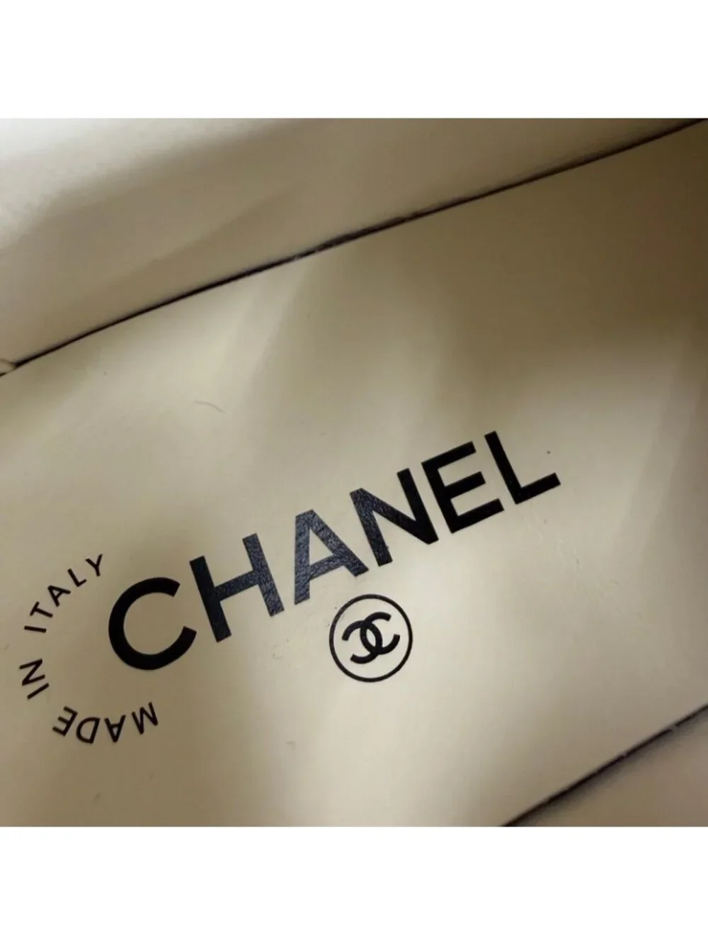 Chanel 24K Logo Lace Up Leather Low Cut Sneakers Mint Green